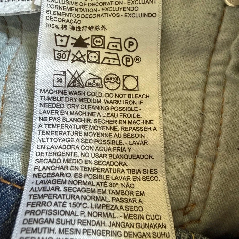 Levis 511 Jeans Mens 32x29 Straight Leg‎ Whiskered Dark Wash Streetwear Workwear